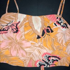 Floral tie crop top
